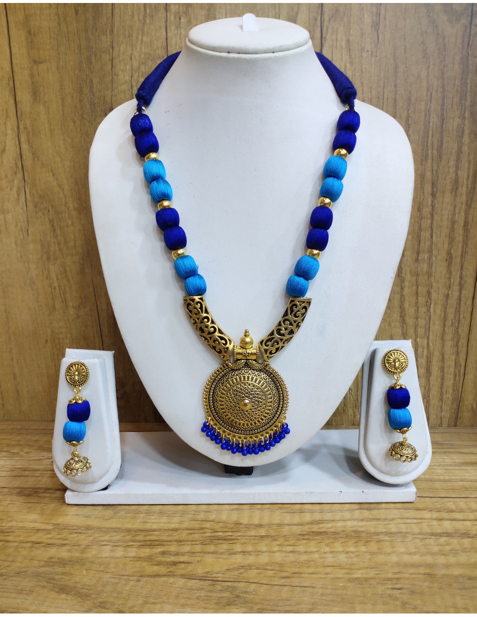 Golden Oxidize Charms And Silk Balls Combine Handmade Jewellery (JN21J12) Golden Oxidize Charms And Silk Balls Combine Handmade Jewellery (JN21J12)